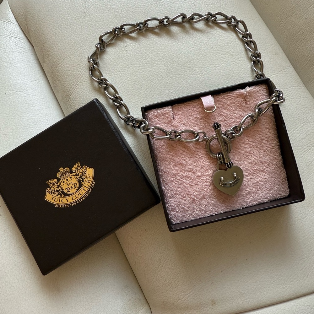 Juicy Couture Silver heart Necklace